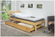 Bett Einzelbett JANA Kiefer Massivholz 90 x 200 cm natur lackiert