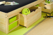Funktionsbett Jugendbett Claas 140 x 200 Kiefer massiv natur lackiert