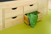 Funktionsbett Jugendbett Claas 140 x 200 Kiefer massiv natur lackiert