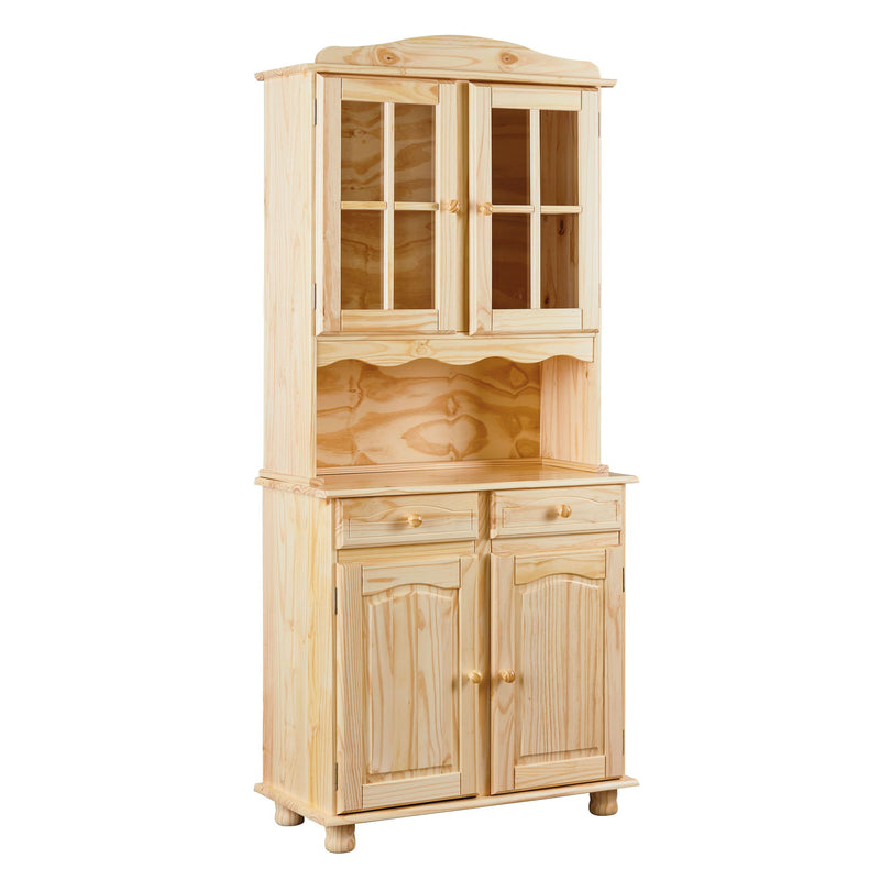 Buffet Vitrine ALICANTE Geschirrschrank Kiefer massiv lackiert