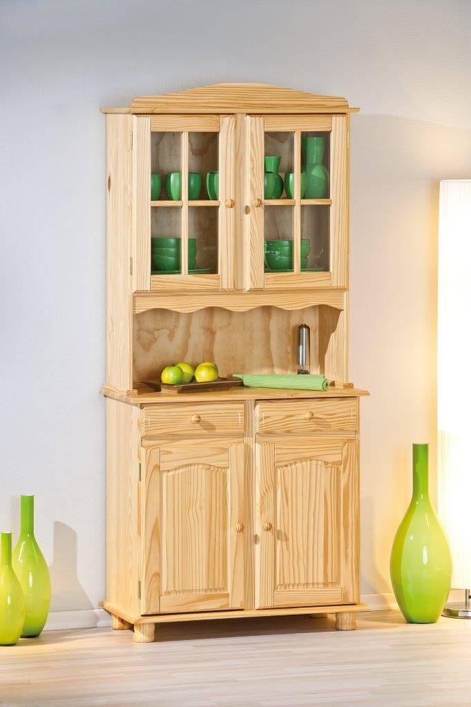 Buffet Vitrine Alicante Geschirrschrank Kiefer