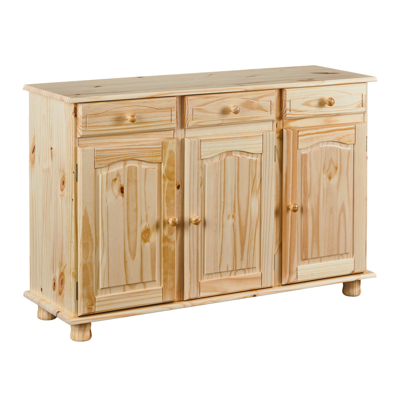 Anrichte Kommode ABACO Kiefer Massivholz natur lackiert 130 cm
