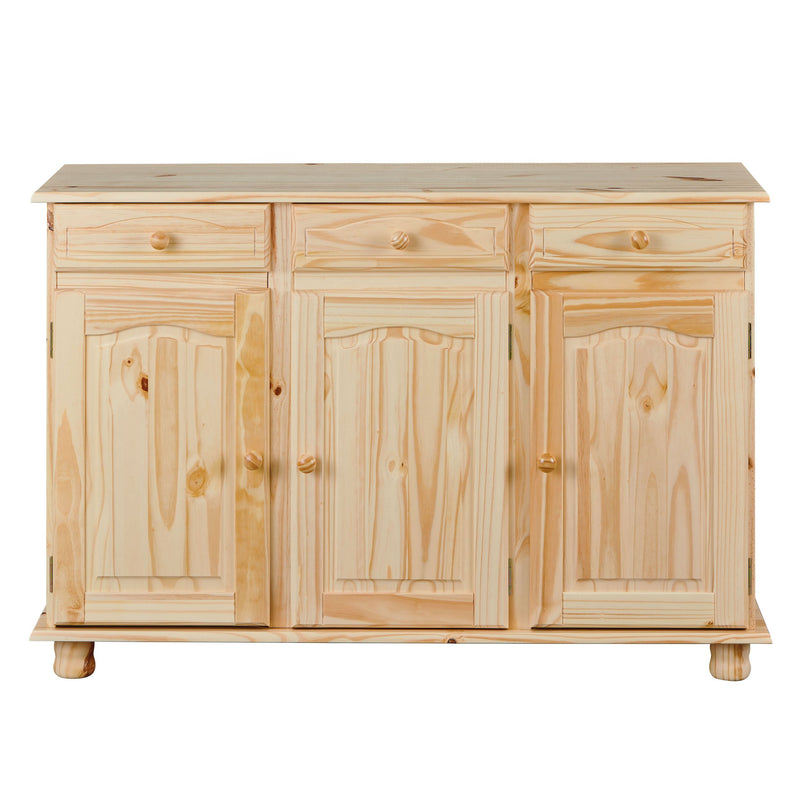 Anrichte Kommode ABACO Kiefer Massivholz natur lackiert 130 cm