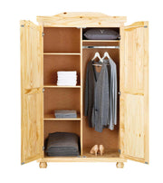 Kleiderschrank Dielenschrank Genf Kiefer Massivholz