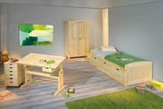 Kinderbett Marinella 90 x 200 Kiefer massiv lackiert mit Schubladen