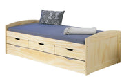 Kinderbett Marinella 90 x 200 Kiefer massiv lackiert mit Schubladen