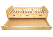 Kinderbett Marinella 90 x 200 Kiefer massiv lackiert mit Schubladen