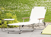 Sonnenliege Strandliege Amigo mit Armlehne Bezug in weiss