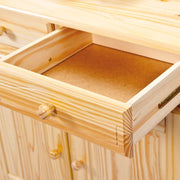 Buffet Vitrine TOSCANA Kiefer Massivholz Küchenbuffet natur lackiert