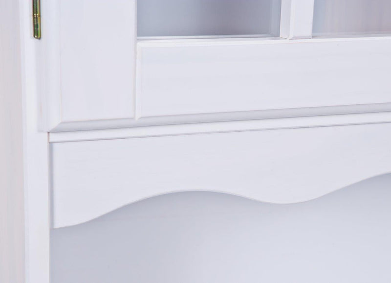 Buffet Vitrine SIENA Kiefer Küchenbuffet weiß lackiert