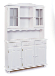 Buffet Vitrine SIENA Kiefer Küchenbuffet weiß lackiert