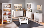 Buffet Vitrine SIENA Kiefer Küchenbuffet weiß lackiert