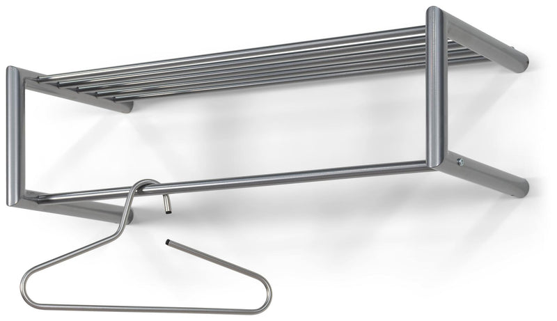 Design Wandgarderobe Smooth Stahlrohr vernickelt, von Spinder