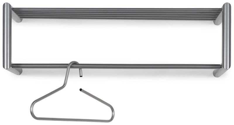Design Wandgarderobe Smooth Stahlrohr vernickelt, von Spinder