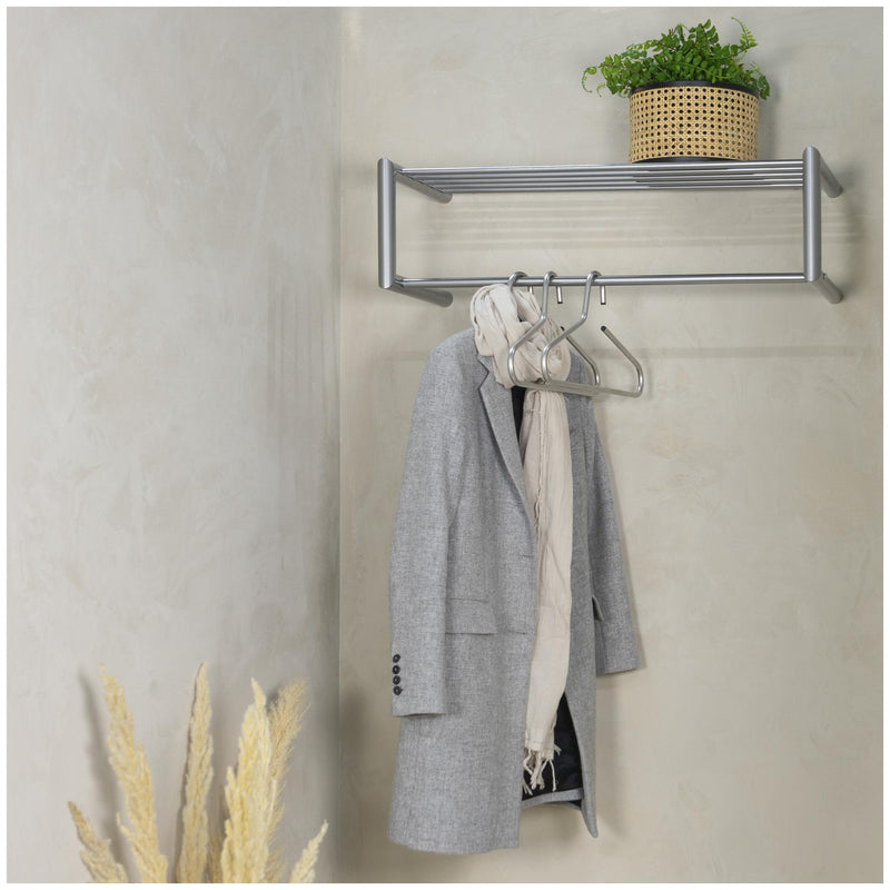 Design Wandgarderobe Smooth Stahlrohr vernickelt, von Spinder