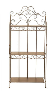 Landhaus Eisenregal Fantozzi 3 Metallregal antik braun klappbar