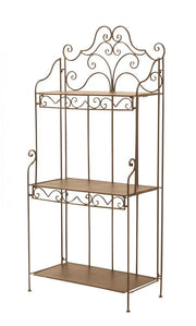 Landhaus Eisenregal Fantozzi 3 Metallregal antik braun klappbar