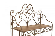 Landhaus Eisenregal Fantozzi 3 Metallregal antik braun klappbar