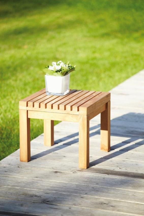 Gartenhocker Hocker Beistelltisch Tisch Teak NICE von Jan Kurtz Möbel