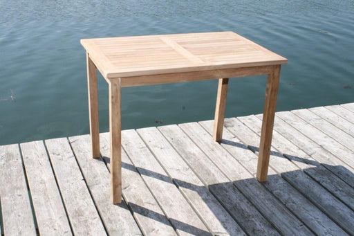 Tisch Gartentisch rechteckig 90 x 70 cm in premium Teakholz — Trendmöbel24