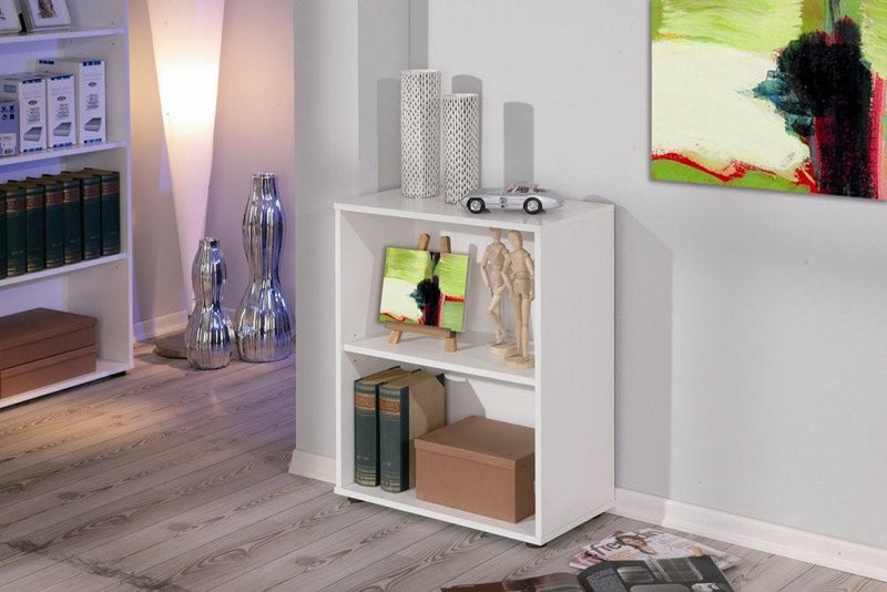 Regal Büroregal Arco 1 Melamin weiß mit 1 verstellbaren Boden