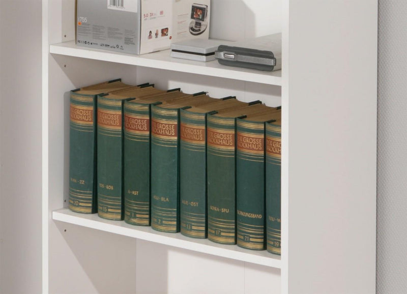 Regal Büroregal Arco 2 Melamin weiß mit 2 verstellbaren Böden