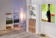 Regal Büroregal Arco 4 Melamin weiß mit 4 verstellbaren Böden