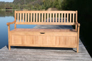 Gartenbank mit Stauraum | 4-Sitzer | Praktische Truhe integriert
