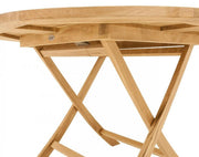 Gartentisch Klapptisch Paris in premium Teak rund D 120