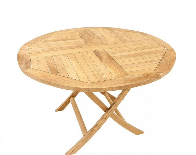 Gartentisch Klapptisch Paris in premium Teak rund D 120