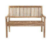 Stabile 2-sitzer Gartenbank Kingsbury in Premium Teak 120 cm