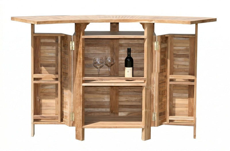 Bar Gartenbar Hausbar Poolbar in premium Teak zusammenklappbar