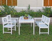 Tisch Gartentisch Malmö 165 x 80 cm Akazie weiß
