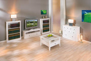 TV-Board PROVENCE Kommode mit 2 Schubladen Kiefer massiv weiß
