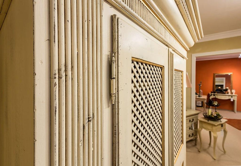 Schrank Dielenschrank LOIRE 2 Türen handbemalte Oberfläche