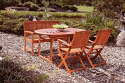 Gartenbank 3-sitzig mit Armlehne aus 100% FSC Eukalyptus geölt