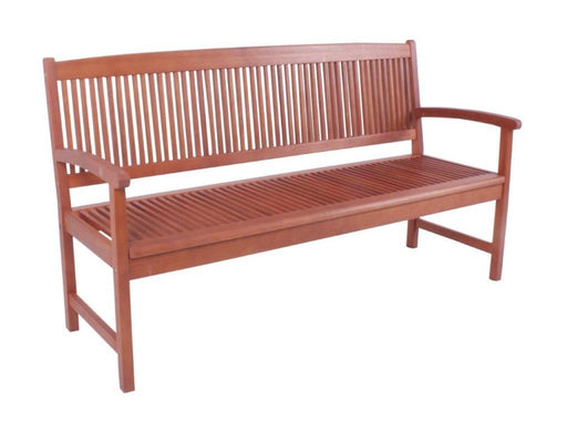 Gartenbank 3-sitzig mit Armlehne aus 100% FSC Eukalyptus geölt