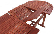 Gartentisch Oval ausziehbar 150x90 aus 70% FSC Eukalyptus Grandis Mix