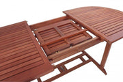 Gartentisch Oval ausziehbar 150x90 aus 70% FSC Eukalyptus Grandis Mix