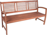Gartenbank Madison 3-sitzig mit Armlehne aus FSC Eukalyptus