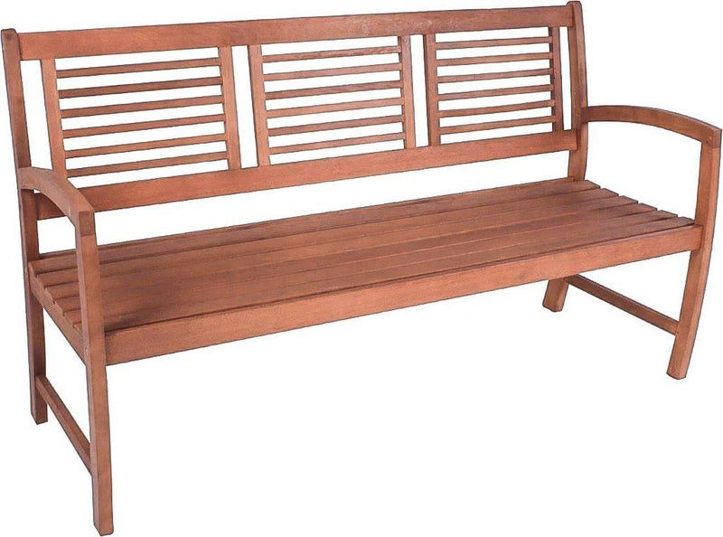 Gartenbank Madison 3-sitzig mit Armlehne aus FSC Eukalyptus