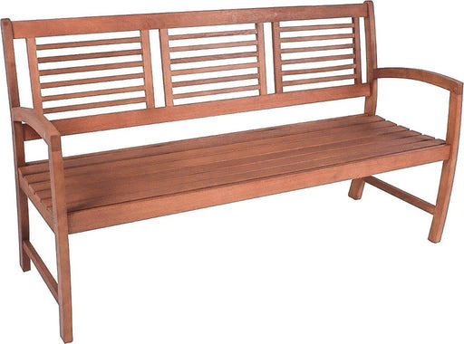 Gartenbank Madison 3-sitzig mit Armlehne aus FSC Eukalyptus