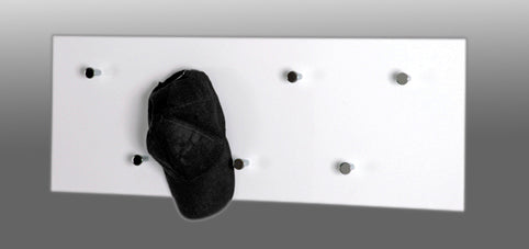 Haku Wandgarderobe mit 7 Haken, weiß-chrom im Hoch- und Querformat