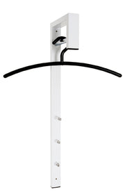 Wandgarderobe mit 3 Haken, weiß-chrom aus Stahlrohr, modern – Ansicht 1