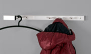 Wandgarderobe mit 3 Haken, weiß-chrom aus Stahlrohr, modern – Ansicht 3
