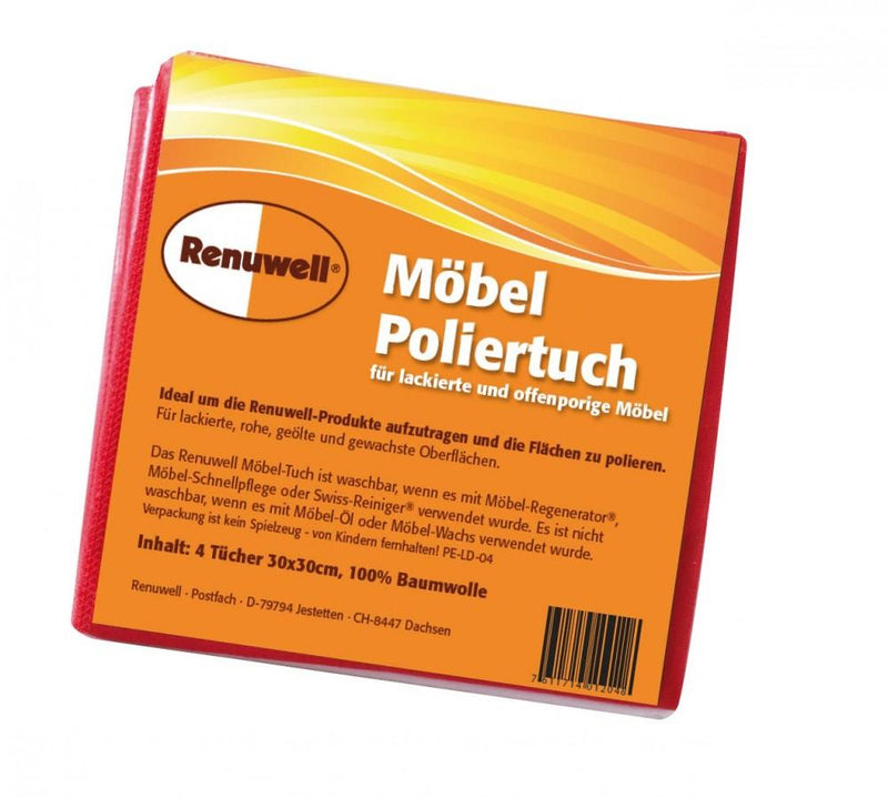 Renuwell Möbel-Poliertuch fusselfreies polieren Pflegetuch im 4er-Set