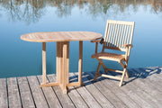 Balkontisch Klapptisch Gartentisch aus Teak 120 x 65 cm
