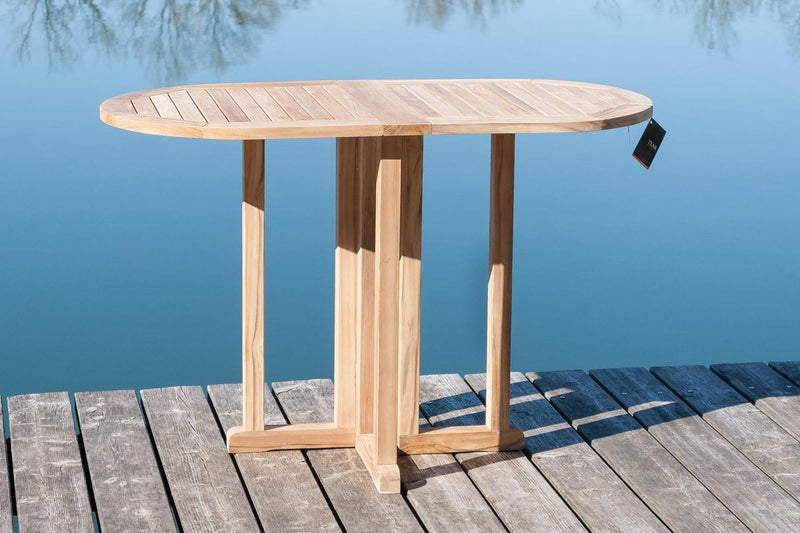 Balkontisch Klapptisch Gartentisch aus Teak 120 x 65 cm