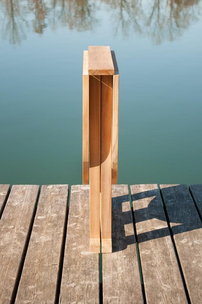 Balkontisch Klapptisch Gartentisch aus Teak 120 x 65 cm