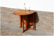 Balkontisch Gartentisch klappbar Oval 120x70 cm aus Eukalyptus Holz